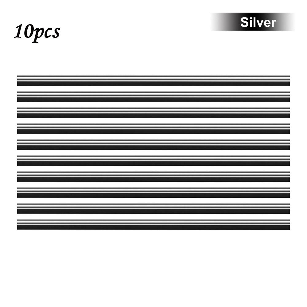 10 Pieces Car-styling Chrome Styling Moulding Car Air Vent Trim Strip Air Conditioner Outlet Grille Decoration U Shape