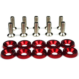 10pcs M6 JDM Car Modified Hex Fasteners Fender Washer Bumper Engine Concave Screws Car-styling