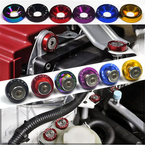 10pcs M6 JDM Car Modified Hex Fasteners Fender Washer Bumper Engine Concave Screws Car-styling