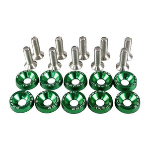 10pcs M6 JDM Car Modified Hex Fasteners Fender Washer Bumper Engine Concave Screws Car-styling