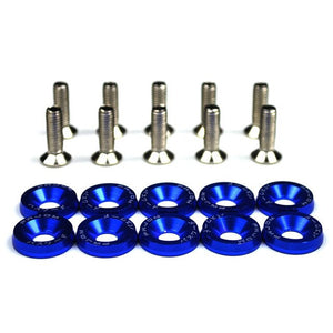 10pcs M6 JDM Car Modified Hex Fasteners Fender Washer Bumper Engine Concave Screws Car-styling