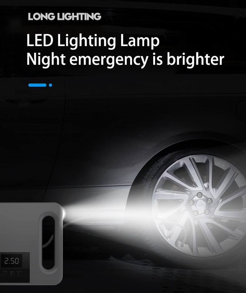 12V Mini Car Air Compressor Tire Inflatable Air Pump For Car Portable Inflator Pump Electric Intelligent Car Tyre Inflator