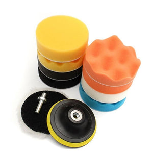 3 inch Car Polishing Disc 11Pcs/Set Self-Adhesive Buffing Waxing Sponge Wool Wheel Polishing Pad For Car Polisher Drill Adapter