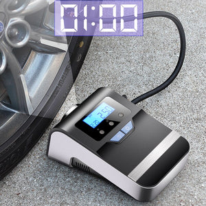 4 In 1 Portable Car Air Inflatable Pump Electric Tire Tyre Inflator Pump 12V Auto Boat Digital Car Air Compressor Light