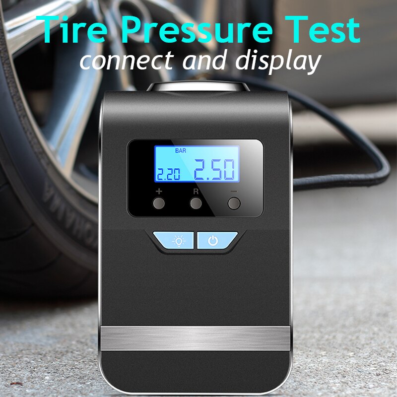 4 In 1 Portable Car Air Inflatable Pump Electric Tire Tyre Inflator Pump 12V Auto Boat Digital Car Air Compressor Light