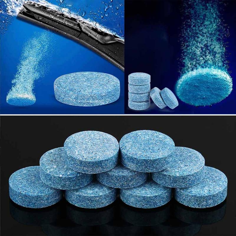 5PCS Blue Car Window Cleaning Wash Super Concentrated Wiper Tablet Effervescent Tablet Stain Remover Car Cleaning Detailing Tool