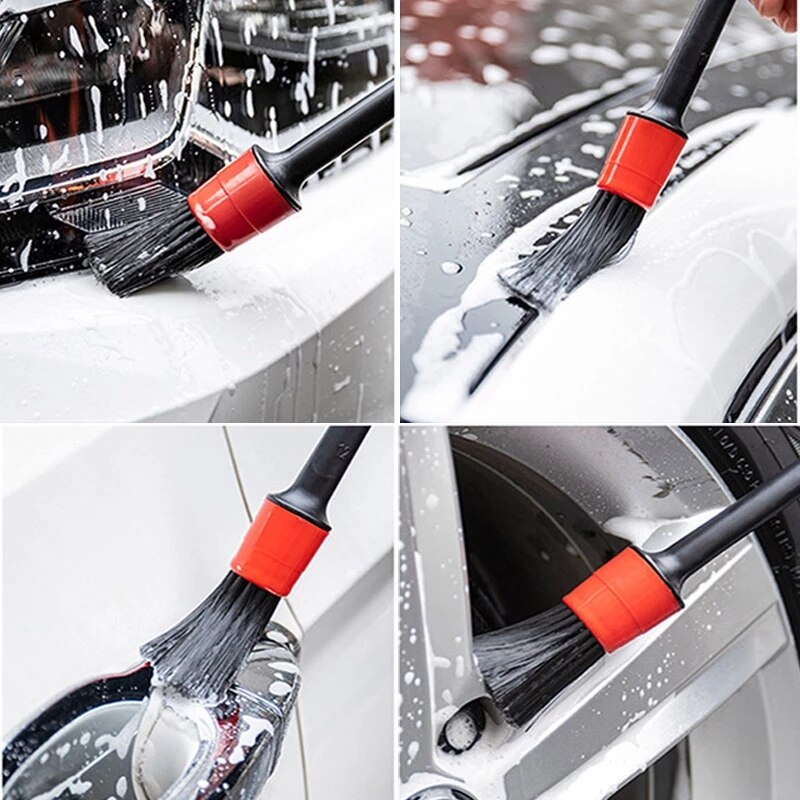 5pcs Car Wash Car Detailing Brush Auto Cleaning Car Cleaning Tools Detailing Set Dashboard Accessories Air Outlet Cleaning Brush