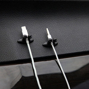 8pcs Car Wire USB Cable Holder Tie Clip Fixer Organizer Black Line Clamp Headphone Cable Data Cord Organize for Car