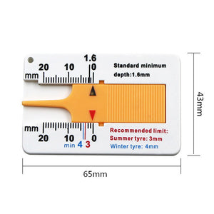 Car Auto Tyre Tread Depth Gauge Caliper Tire Wheel Measure Meter Thickness Detection Repair Tool For Motorcycle Caravan Trailer