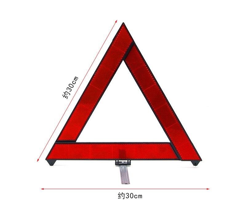 Car Emergency Breakdown Warning Triangle Red Reflective Safety Hazard Car Tripod Folded Stop Sign Reflector Cinta Reflectante