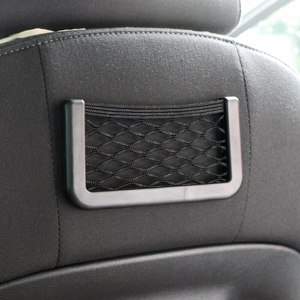 Car Organizer Auto Paste Net Pocket Car Net Bag Phone Holder Storage Car Mesh Net Holder Pocket For Wallet Keys Phone Pens