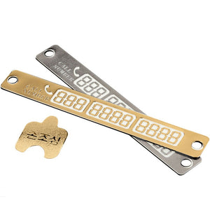 Car Styling Telephone Number Card Sticker 15*2cm Night Luminous Temporary Car Parking Card Plate Suckers Phone Number Card