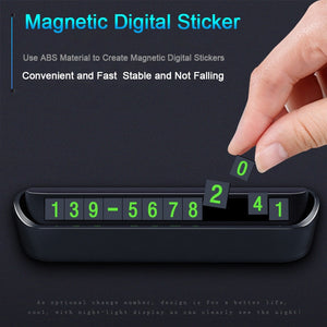 Car Styling Temporary Parking Card Phone Number Card Plate Telephone Number Car Park Stop In Car-styling Automobile Accessories