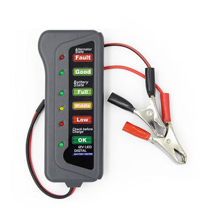 Mini 12V Car Battery Tester 6 LED Lights Display Auto Car Diagnostic Tool Car Battery Alternator for Cars Vehicle Motorcycle