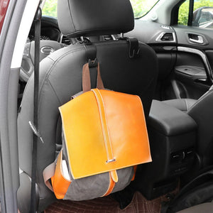 Universal Car Headrest Back Seat Hook 4pcs Seat Hanger Vehicle Organizer Holder for Handbags Purses Coats and Grocery Bag